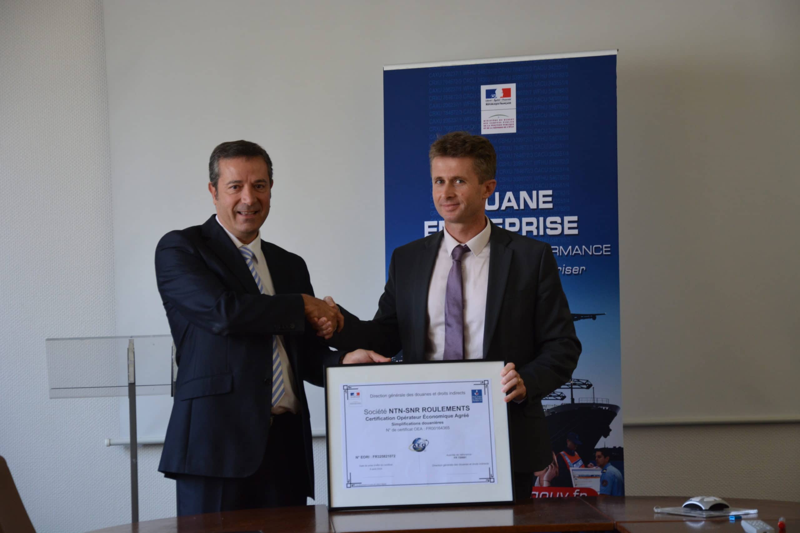 Export / Douanes : NTN-SNR Roulements reçoit le statut OEA