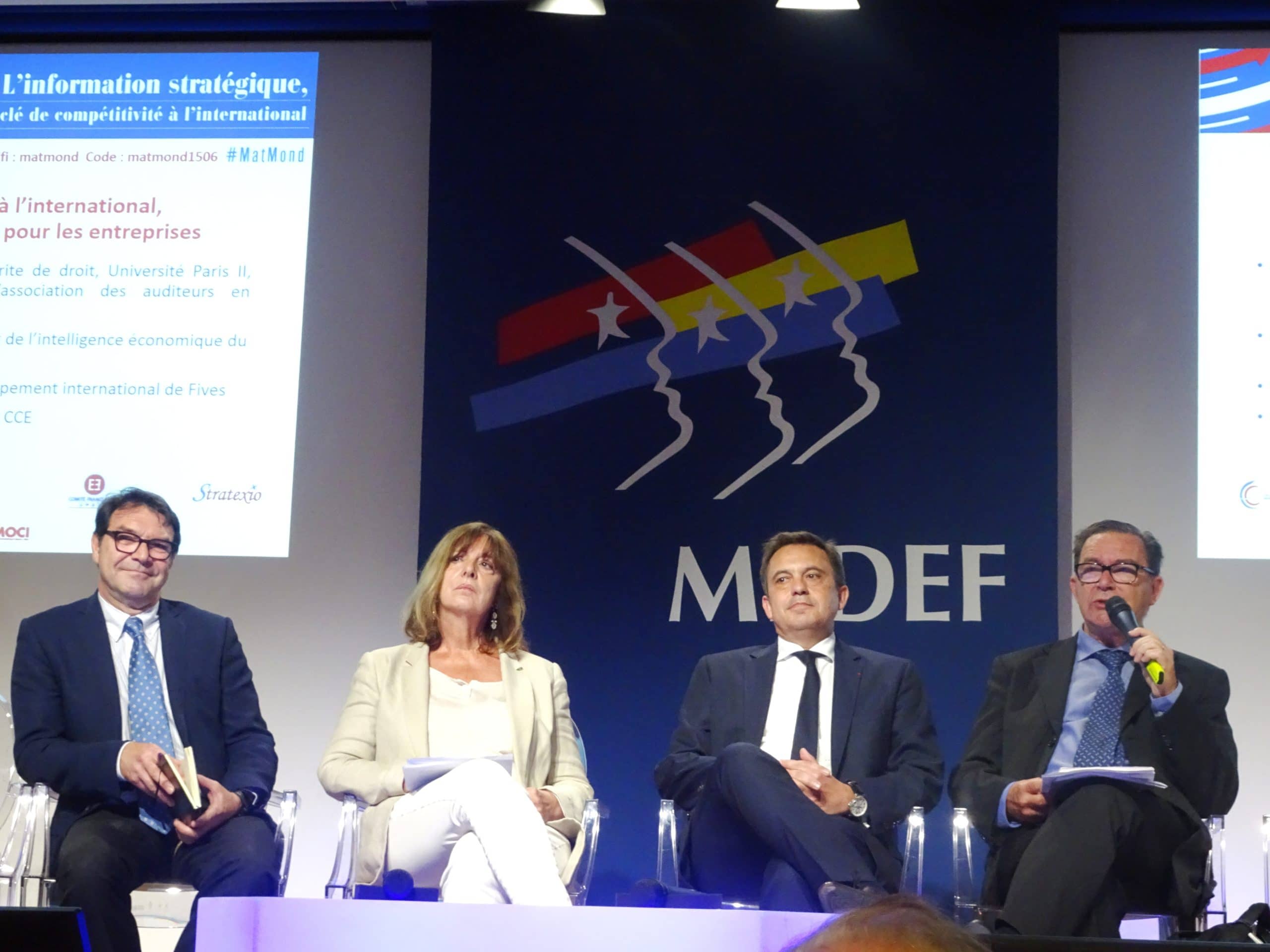 table ronde Medef l'information stratégique
