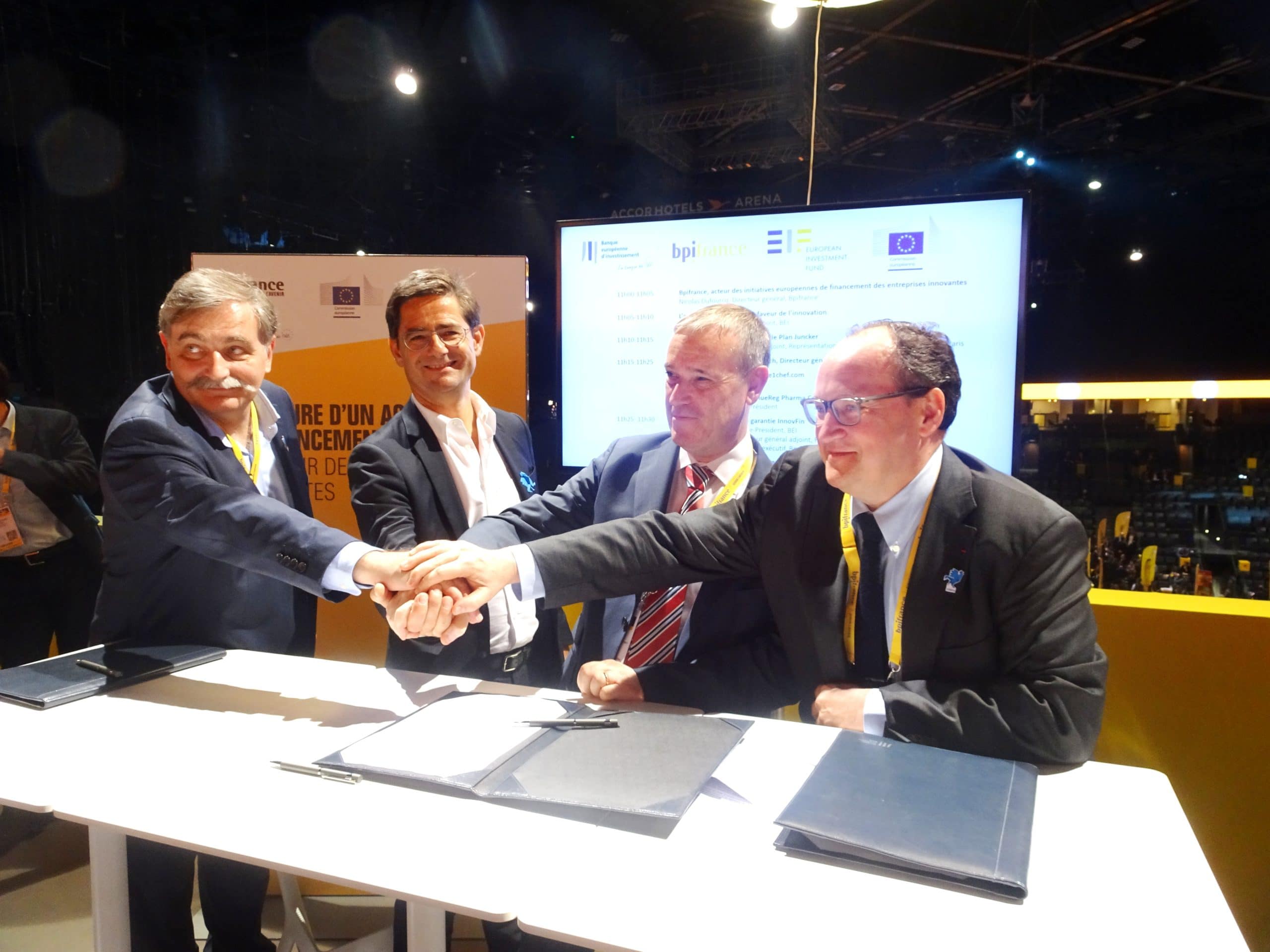 Signature d'un accord Bpfrance et FEI, le 12 octobre 2017