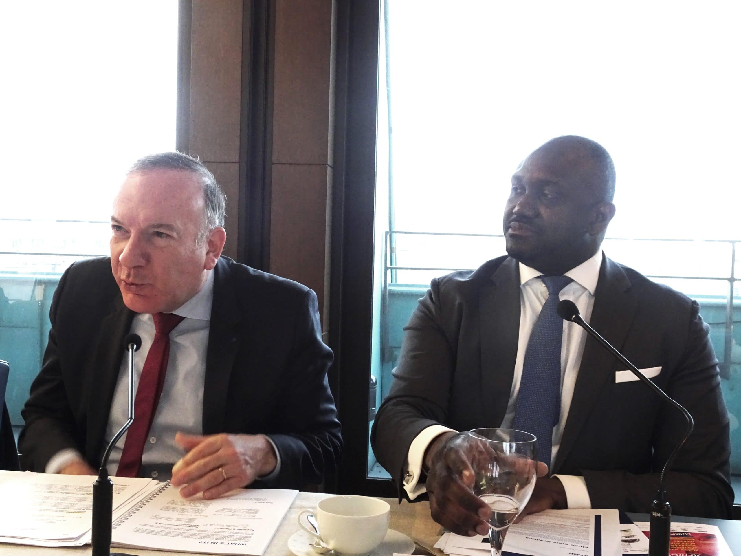 Pierre Gattaz, président de Medef, Baréma Bocum, associé, KPMG France