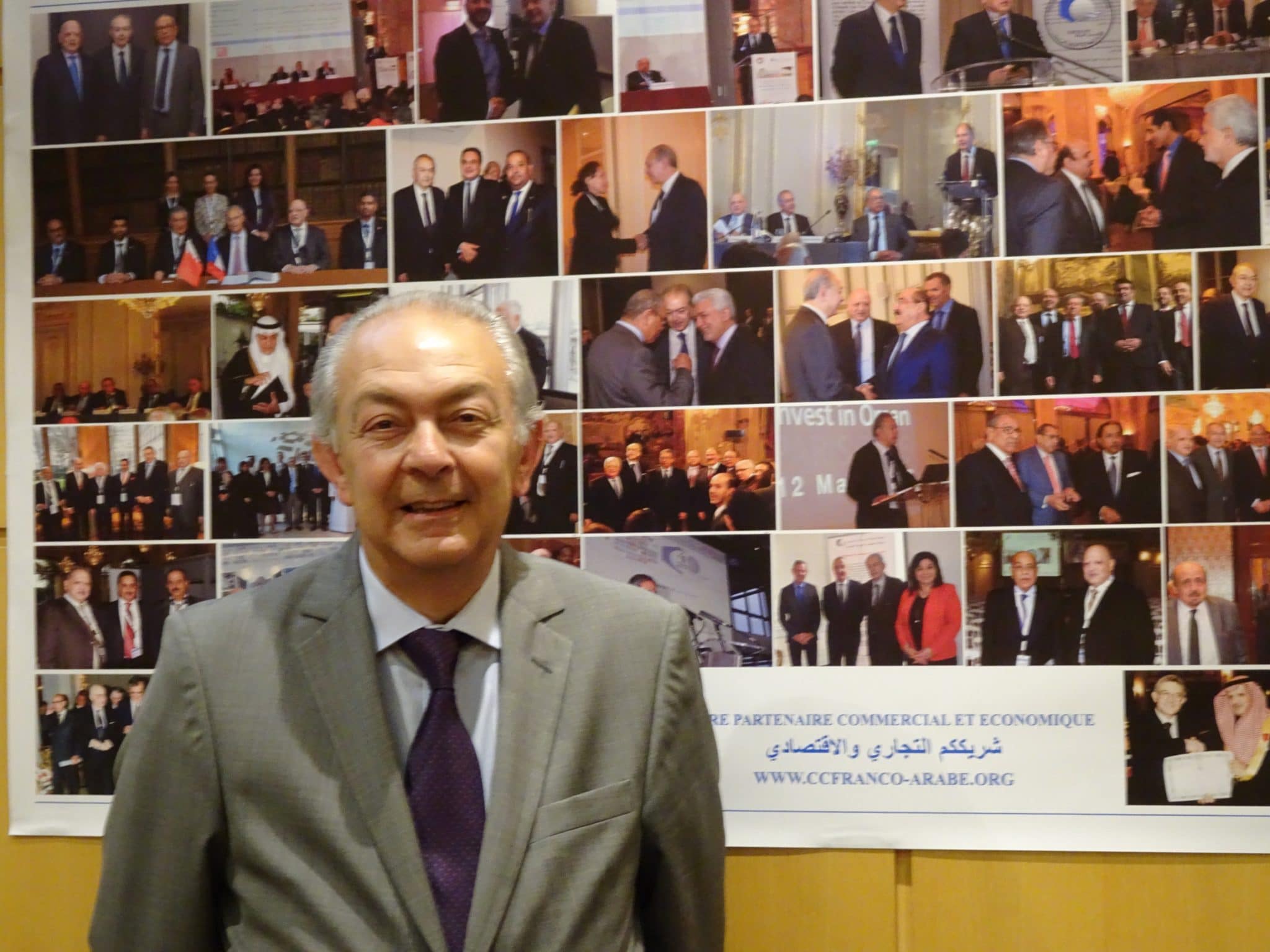 Vincent Reina, président de la CCFA, au siège de la Chambre de commerce franco-arabe, à Paris